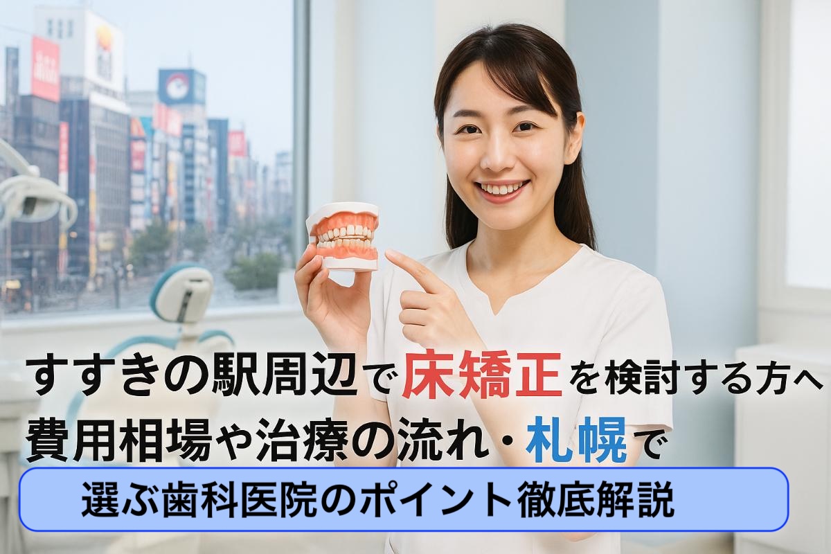 すすきの駅周辺で床矯正を検討する方へ費用相場や治療の流れ・札幌で